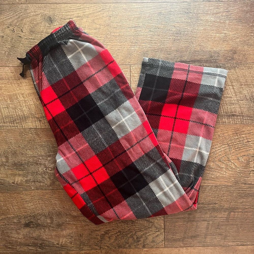Cropped St. Eve Red and Black Plaid Pajama Pants